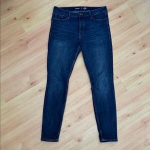 Women's Old Navy High Rise Super Skinny Rockstar Blue Jeans 12 Long